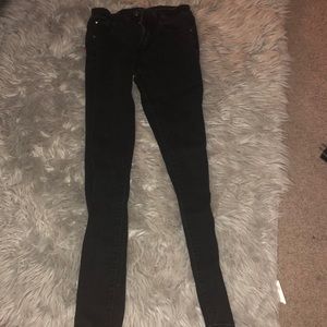 Long black skinny jeans